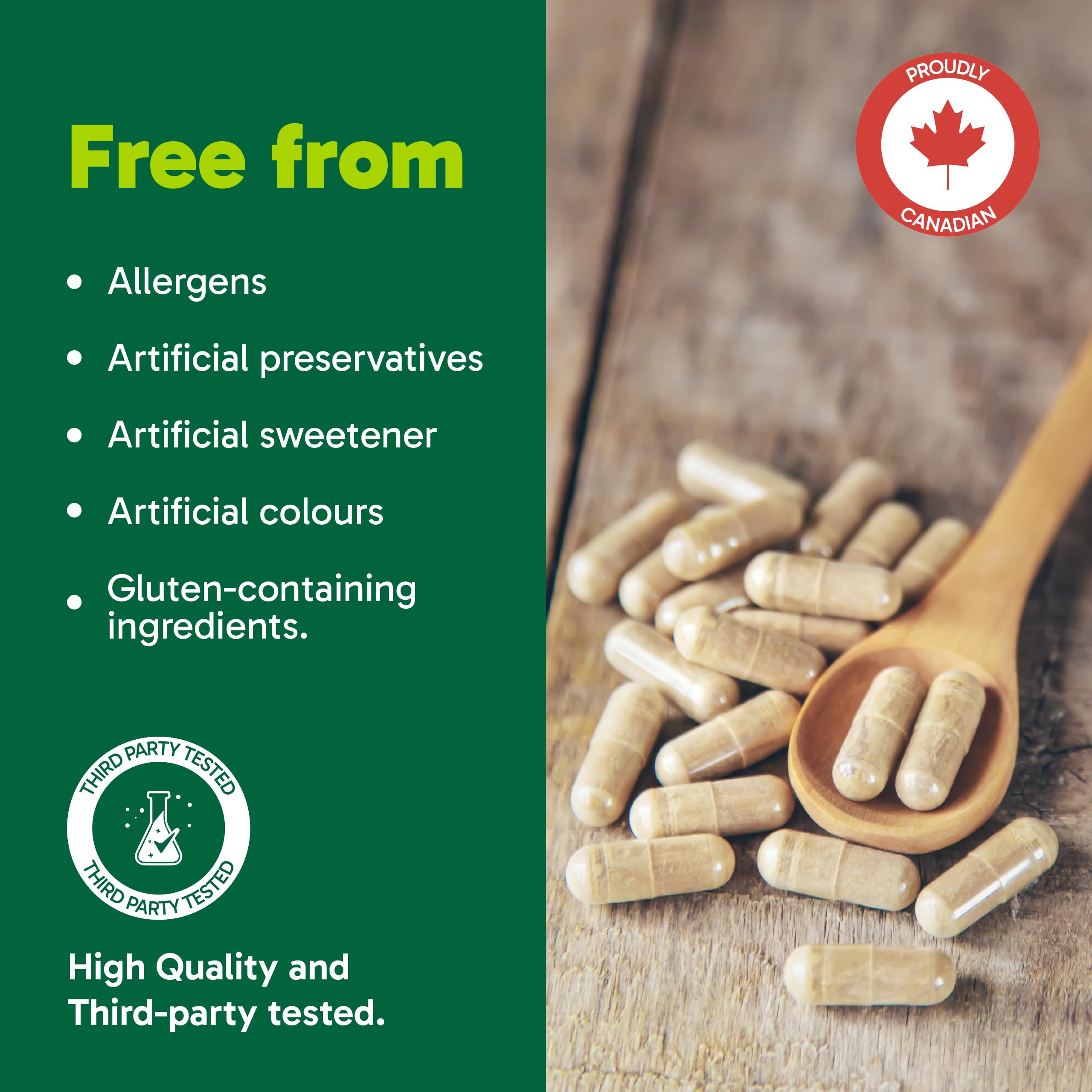 Organika Canadian-Made Tongkat Ali 400mg Serving- with Maca, Tribulus and Black Pepper - Supports Virility for Men's Health - Potent Multi-Ingredient Blend - 60vcaps