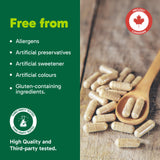 Organika Canadian-Made Tongkat Ali 400mg Serving- with Maca, Tribulus and Black Pepper - Supports Virility for Men's Health - Potent Multi-Ingredient Blend - 60vcaps