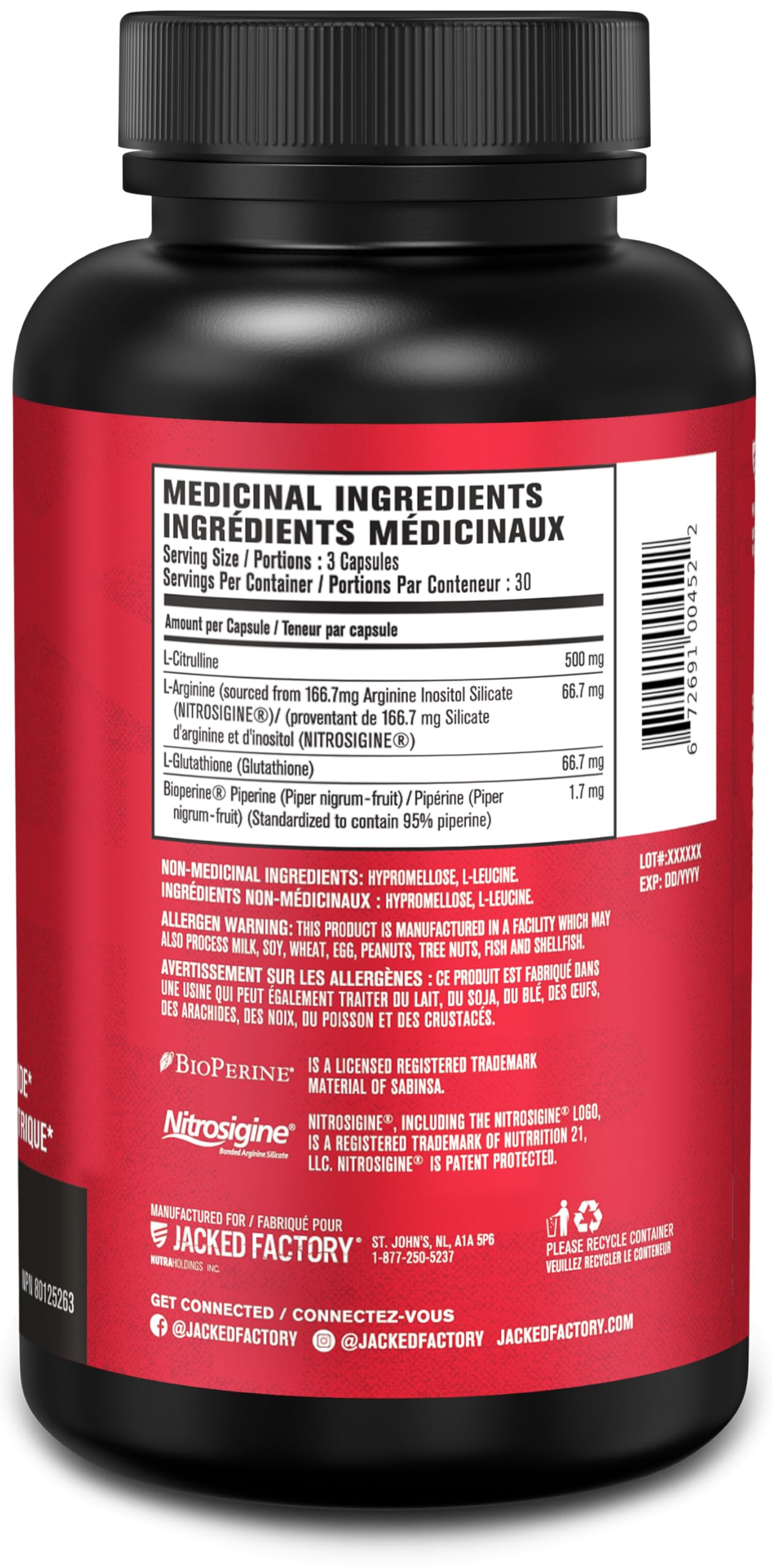 Nitric Oxide Supplement N.O. XT with Nitrosigine L Arginine & L Citrulline for Muscle Growth, Pumps, Vascularity, & Energy - 90 Count