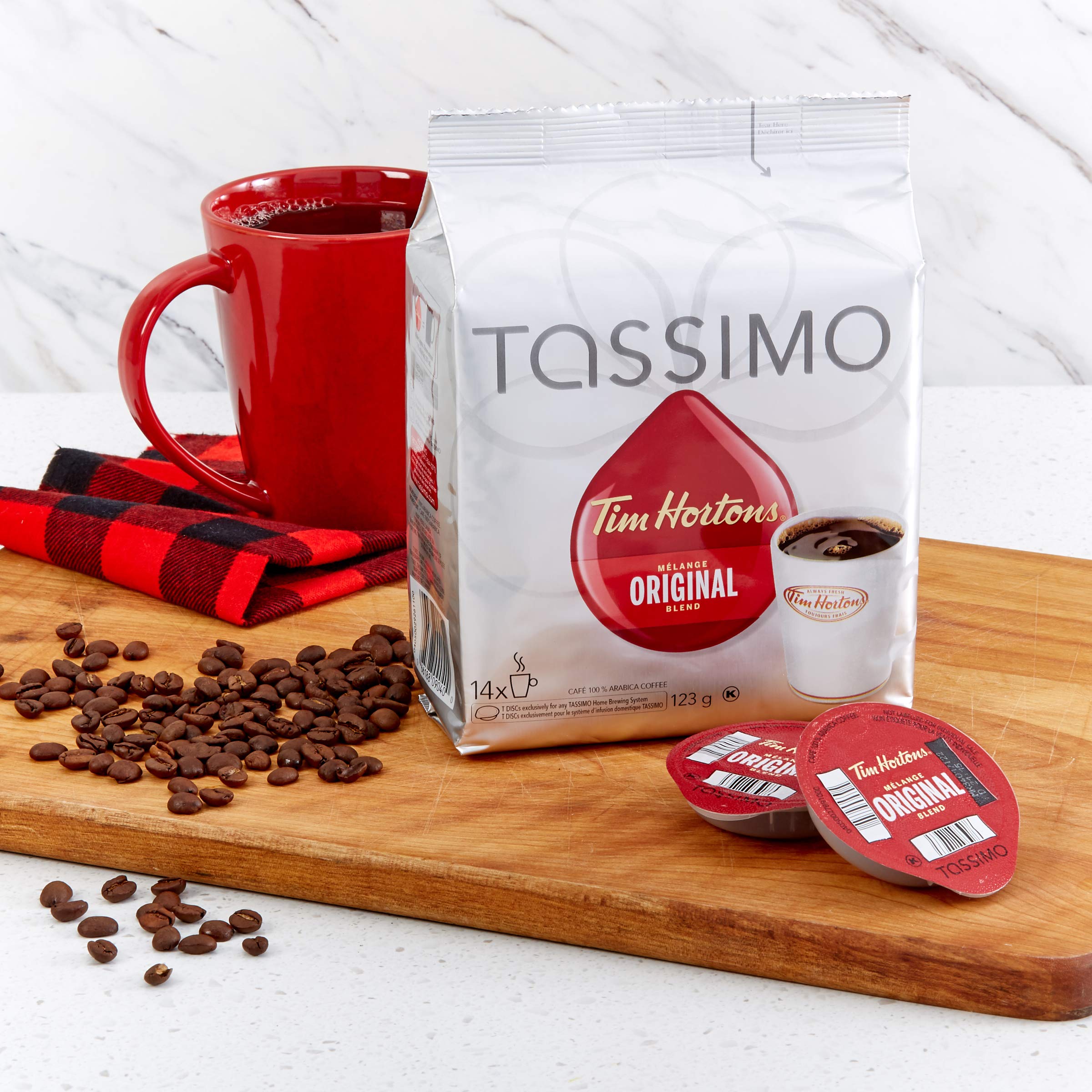 Tim Hortons Decaf Coffee, Tassimo Single Serve T-Discs, Medium Roast, 14 Count
