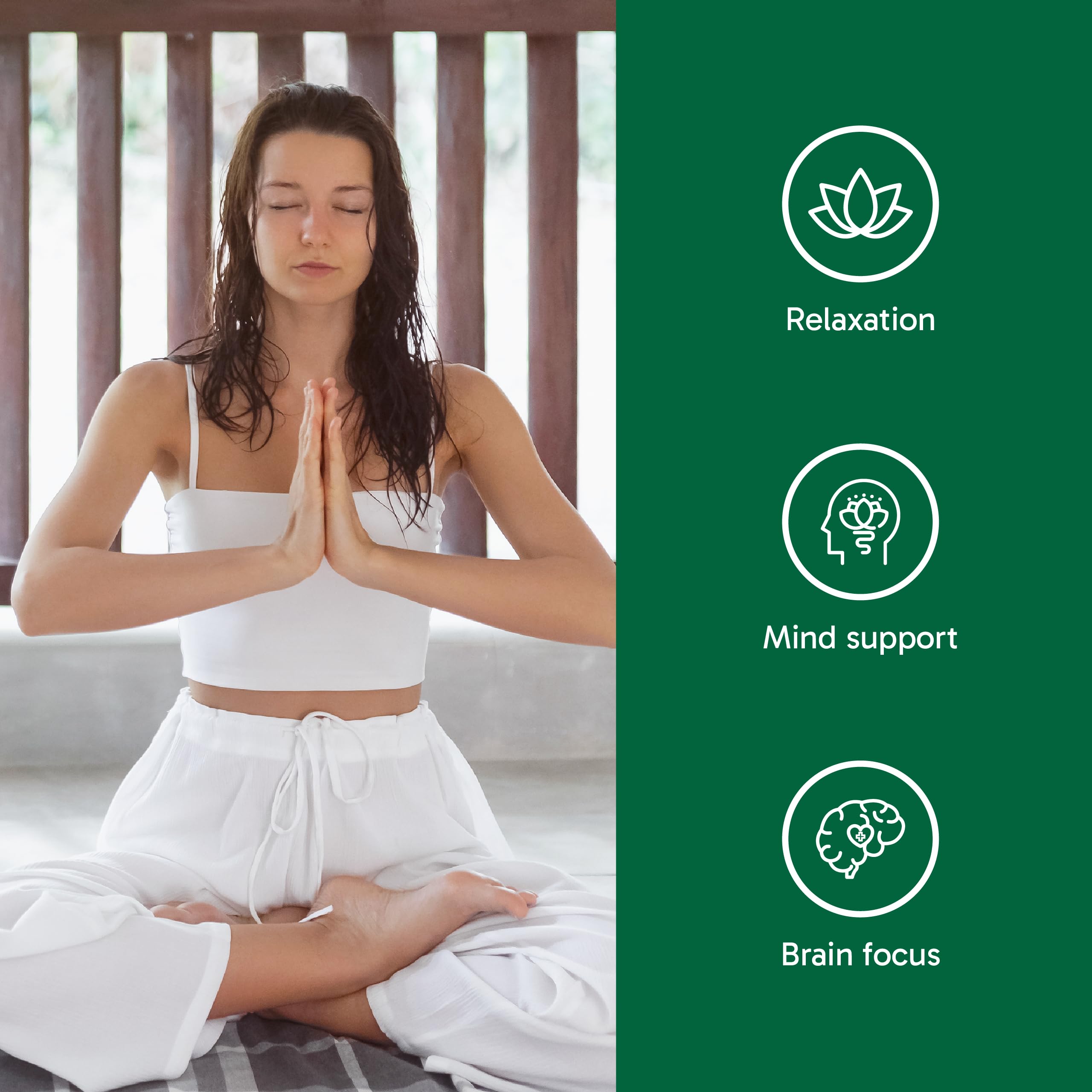 Organika Mind Calm Powder- with Magnesium Bisglycinate, L-Theanine, GABA, Inositol- Promotes Relaxation and Calm without Drowsiness- Acai Lemonade Flavour- 216g