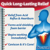 Gaviscon Extra Strength Tablets - 60 Count - Chewable Foaming Antacid Tablets for Day and Night Heartburn Relief, Acid Reflux and GERD Relief, Orange Burst - Free of Aluminum, Lactose and Gluten