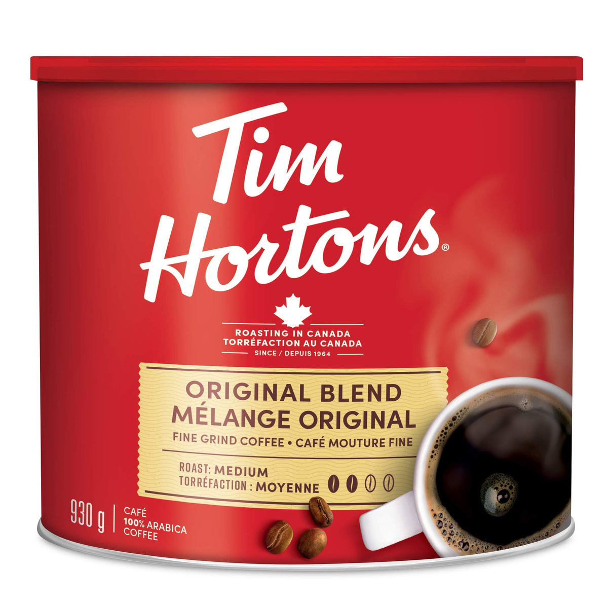 Tim-Hortons-Original-Coffee,-Fine-Grind-Coffee,medium,-930g/33oz.,{Imported-from-Canada}