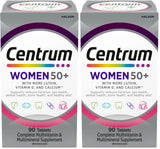 Centrum Women 50 Plus Multivitamins/Minerals Supplement for Women 50+, 90 Tablets (Packaging May Vary) (Pack of 2)