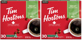 Tim Hortons Decaf Coffee, Single Serve Keurig K-Cup Pods, Medium Roast, 30 Count (Pack of 2)