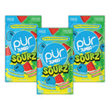 PUR Jumbo SOURZ Gum | Aspartame Free Chewing Gum | 100% Xylitol | Natural Flavour | Sour Blue Raspberry, Sour Watermelon, 20 Pieces (Pack of 3)