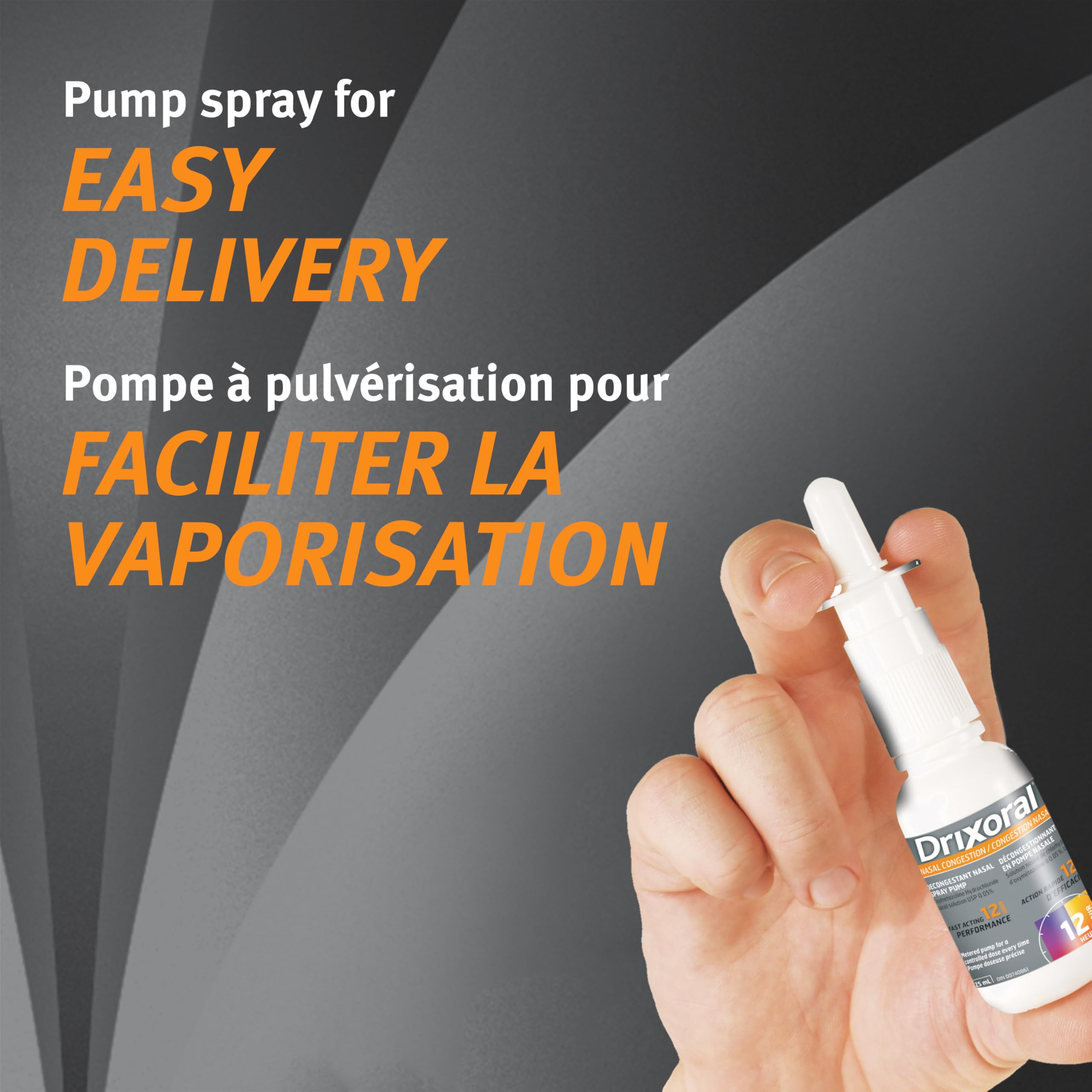 Drixoral Nasal Congestion Spray, Soothes and Moisturizes Dry and Irritated Nasal Passages, 25ml