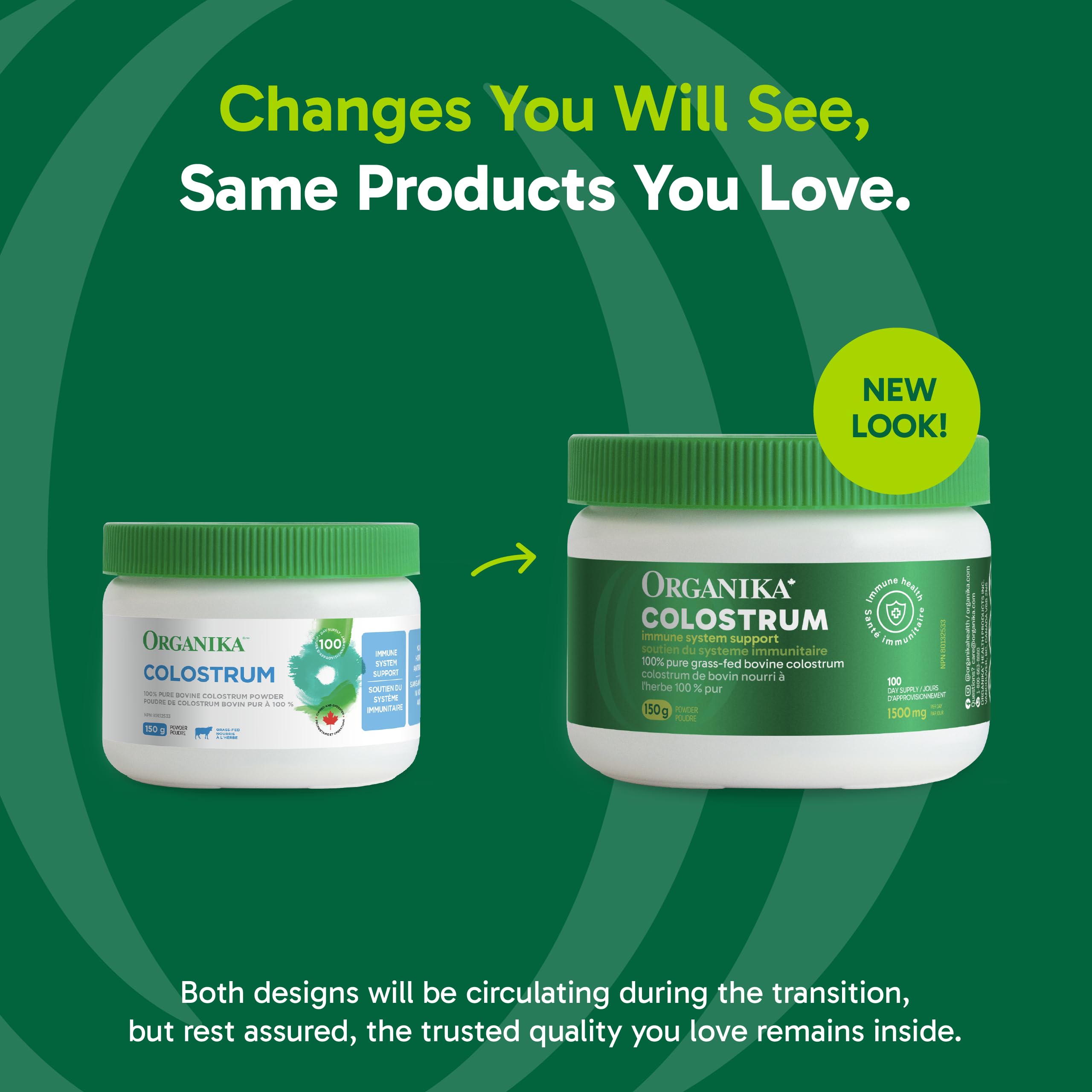 Organika Canadian-Made Colostrum (Bovine)- Immune Support, Grass-Fed- 150g