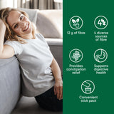 Organika Canadian-Made Belli Bliss Fibre | High Fibre Blend, 4 Diverse Sources of Fibre | Supports Digestive Health, Constipation Relief, Weight Control - Lemon Lime, 10 x 15g sachets