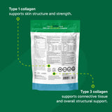 Organika Enhanced Collagen Powder (Type 1 & 3) – Single-serve sachets – 10g Per Serving for Hair, Skin, Nails & Joints – Canadian-Made, Grass-Fed, Non-GMO - 10 sachets