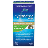 hydraSense Allergy Complete Eye Drops - Preservative Free Drops For Dry Eyes And Eye Allergy Symptoms, Fast Relief Of Itchy, Watery, Red Eyes, Naturally Sourced, Can Use With Contacts, 10mL