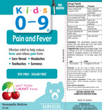 Kids 0-9 Pain & Fever 25 ml 33-Servings - Cherry Flavour - Help Reduce Fever and Relieve Pain from Sore Throat, Toothache, Headache and Soreness - Kids Oral Solution - Dye and Sugar-Free