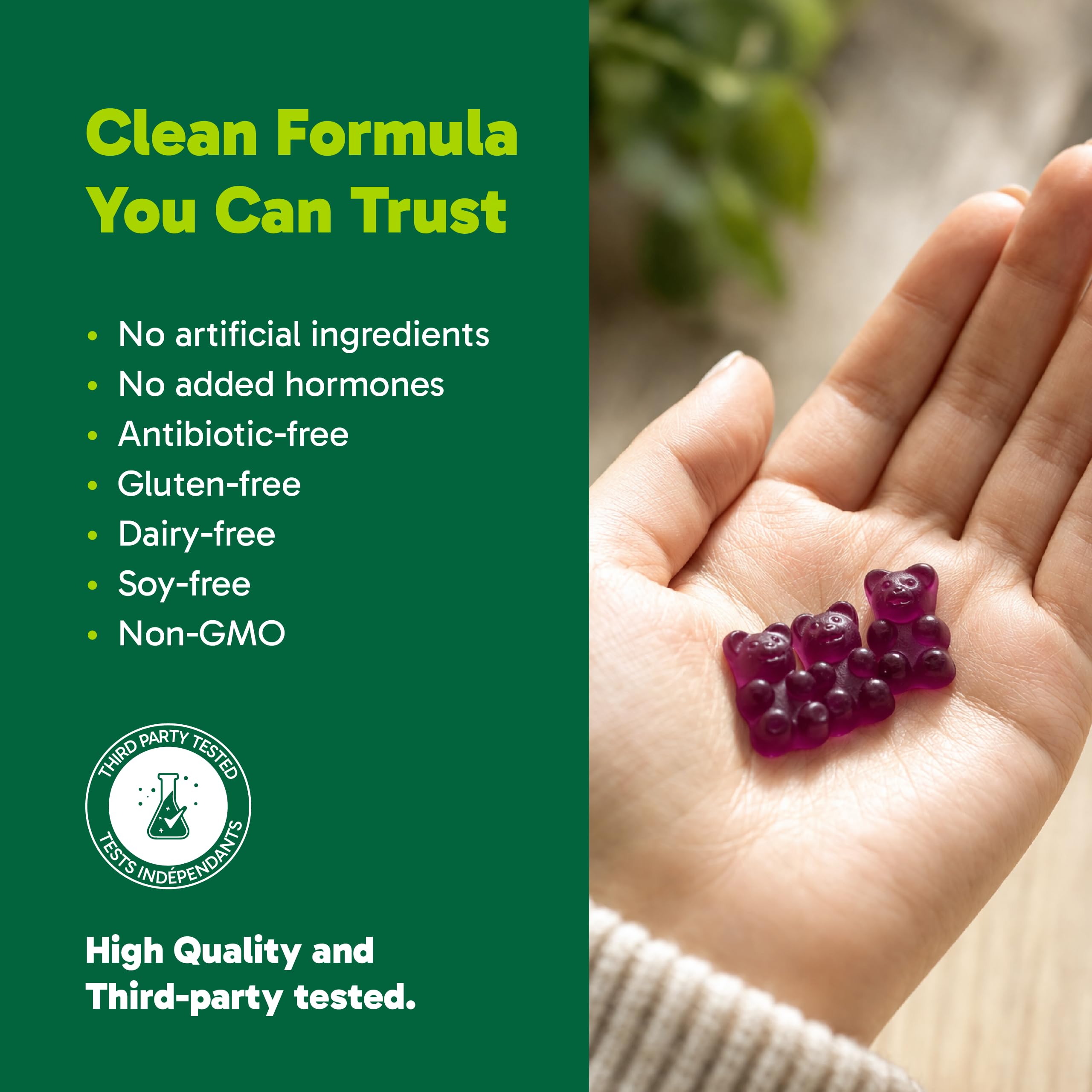 Organika Collagen Gummies with Biotin – 2500 mg Collagen Per Serving for Skin, Hair and Joint Health – Blueberry Bliss Flavour, Easy to Take – 90 Gummies