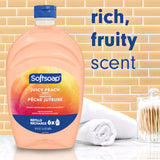 Softsoap Antibacterial Liquid Hand Soap Refill – Juicy Peach Scent, 50 oz – Moisturizing pH-Balanced Formula, Gentle on Skin, Deep Cleansing, Paraben Phthalate-Free – Ideal for Kitchen and Bathroom