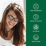 Organika Canadian-Made Absolute Iron - Iron Bisglycinate- High Availability, Gentle on Stomach, Boost Iron Levels- Beneficial for Women and Vegetarians- 120vcaps