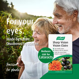 A.Vogel Sharp Vision 60 Tabs – Blue-Light Filter Eye Supplement with Lutein, Zeaxanthin & Zinc for Cataract & Macular Support, Sugar‑Gluten‑Lactose Free