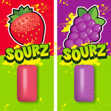 PUR Jumbo SOURZ Gum | Aspartame Free Chewing Gum | 100% Xylitol | Natural Flavour | Sour Strawberry, Sour Grape, 20 Pieces (Pack of 3)
