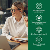 Organika Canadian-Made L-Theanine + Caffeine | Natural Yerba Mate Caffeine & L-Theanine Blend | Focus, Alertness & Calm Energy | 60 vegetarian capsules