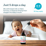 Organika Baby Probiotic Drops with Vitamin D- Soothe Colic, Reduce Fussing, Aid in Growth and Development- White, 7.5 ml (Pack of 1)