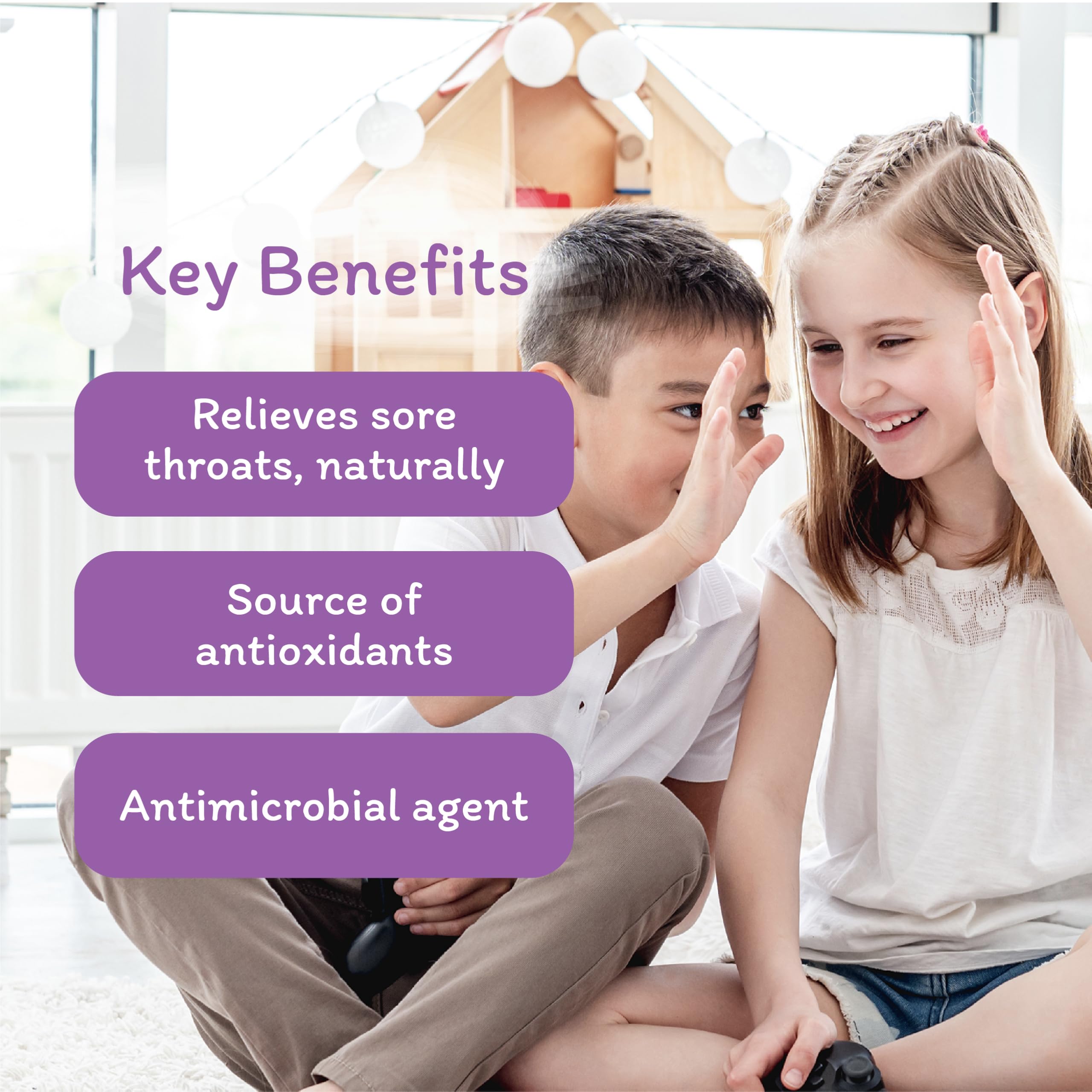 Organika Canadian-Made Kids Bee Propolis Spray with Elderberry for Natural Sugar-Free Sore Throat Relief, Immunity Support, Antioxidants- 30ml