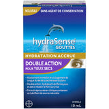 hydraSense Dual Action Eye Drops, For Dry Eyes, Preservative Free, Clinically Proven Dual Action Formula, Naturally Sourced Lubricant, With Phospholipids, 10 mL