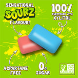 PUR Jumbo SOURZ Gum | Aspartame Free Chewing Gum | 100% Xylitol | Natural Flavour | Sour Blue Raspberry, Sour Watermelon, 20 Pieces (Pack of 3)