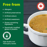 Organika Canadian-Made Chicken Bone Broth Powder-15g Protein Per Serving, Low-Sodium, Mineral-Rich, Convenient Powder Format, Easily Add to Recipes, Keto | Free-Run, Non-GMO and Organic Vegetarian Fed-Chickens- 300g
