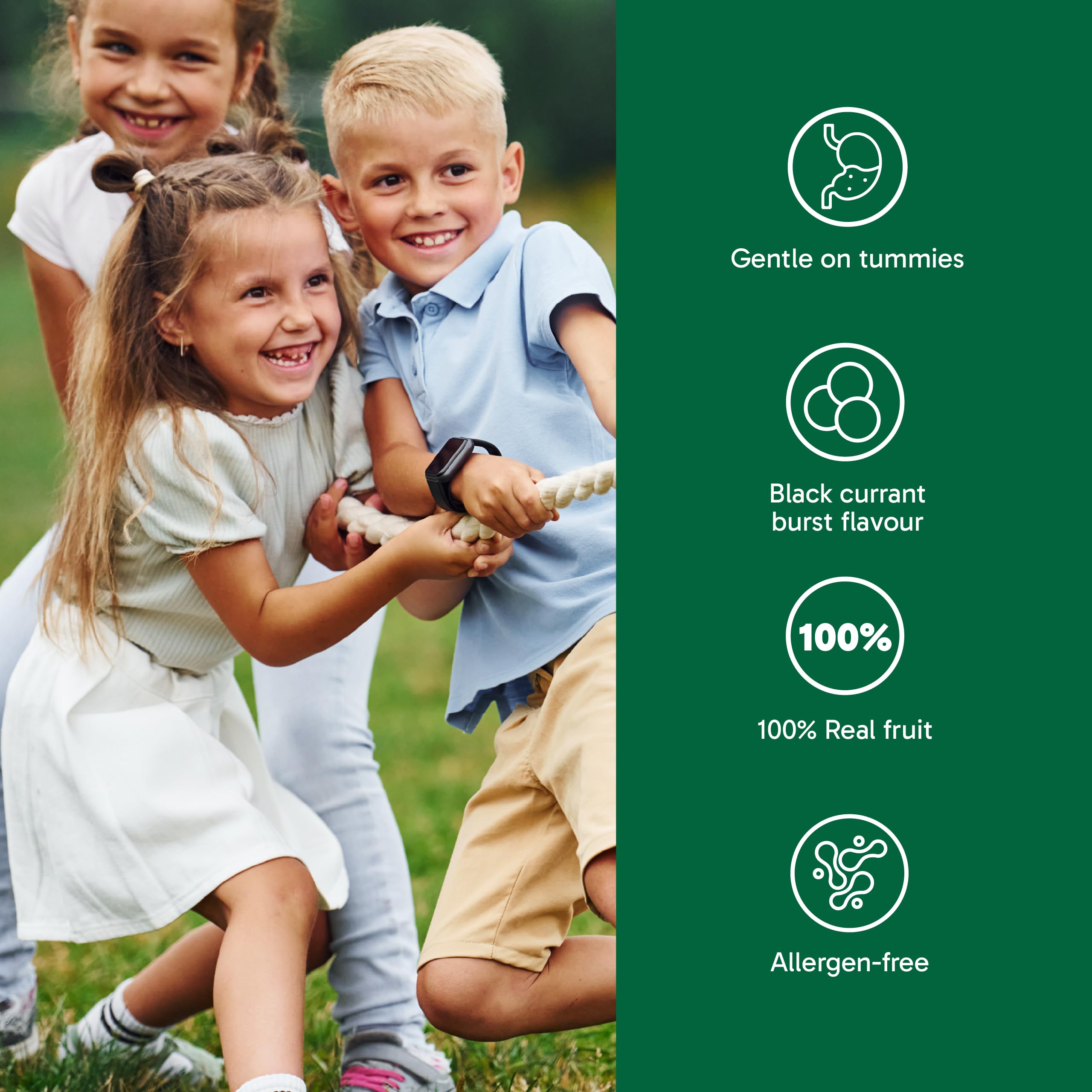 Organika Kids Iron Gummies Black Currant Flavour- Essential Iron Support to Help Form Red Blood Cells, and Aid in Growth and Development- 90 gummies