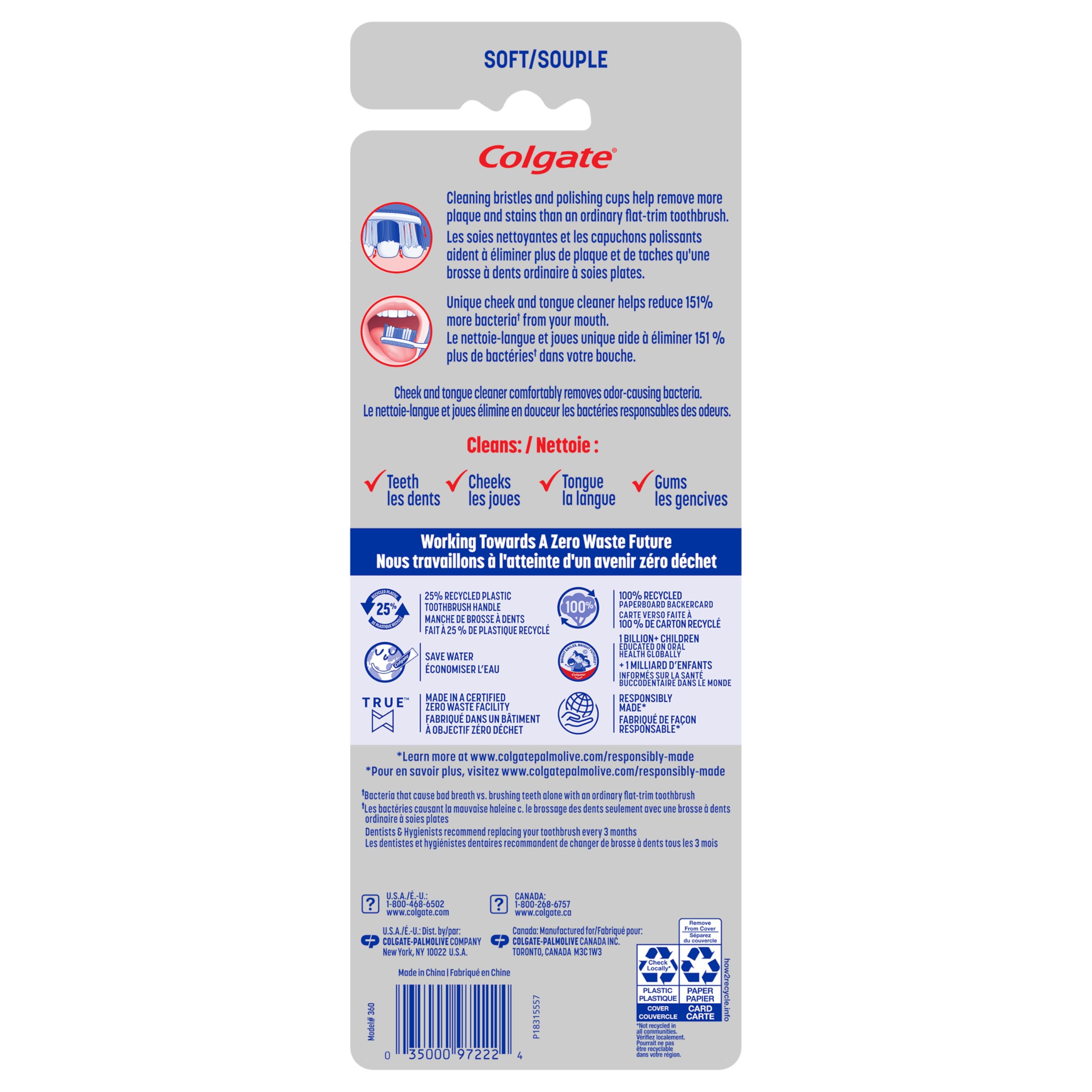 Colgate 360 Toothbrush, Soft, 4 Count