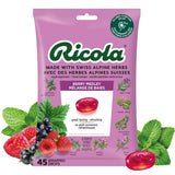 Ricola Berry Medley Herbal Cough Drops with Swiss Alpine Herbs and Low Menthol for Everyday Throat and Voice Care - 45 Count - Throat Lozenges with Low Sugar