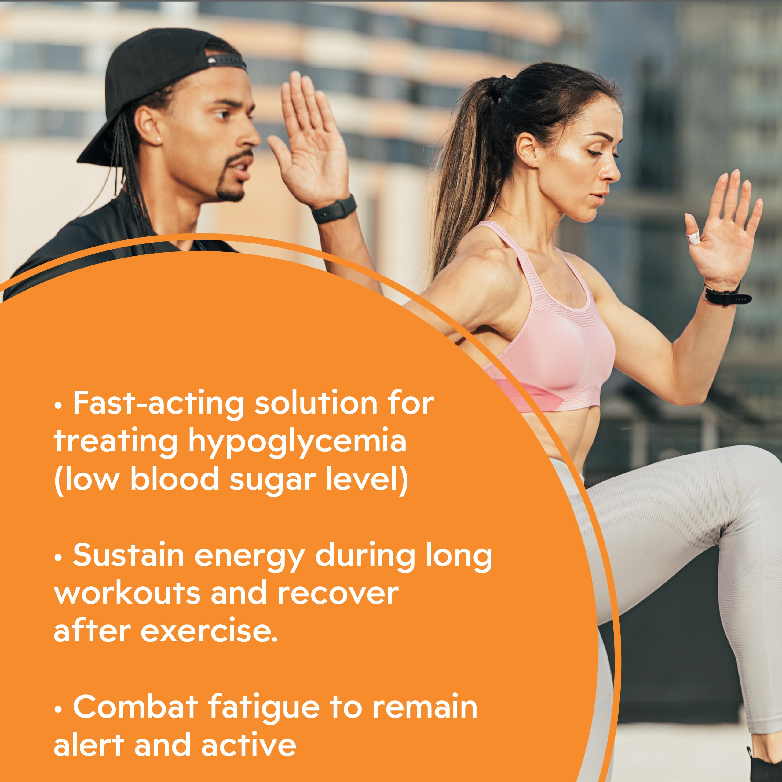 GlucoNOW FAST Glucose Chews, 4g Sugar, Orange Flavour - 50 chewable tablets