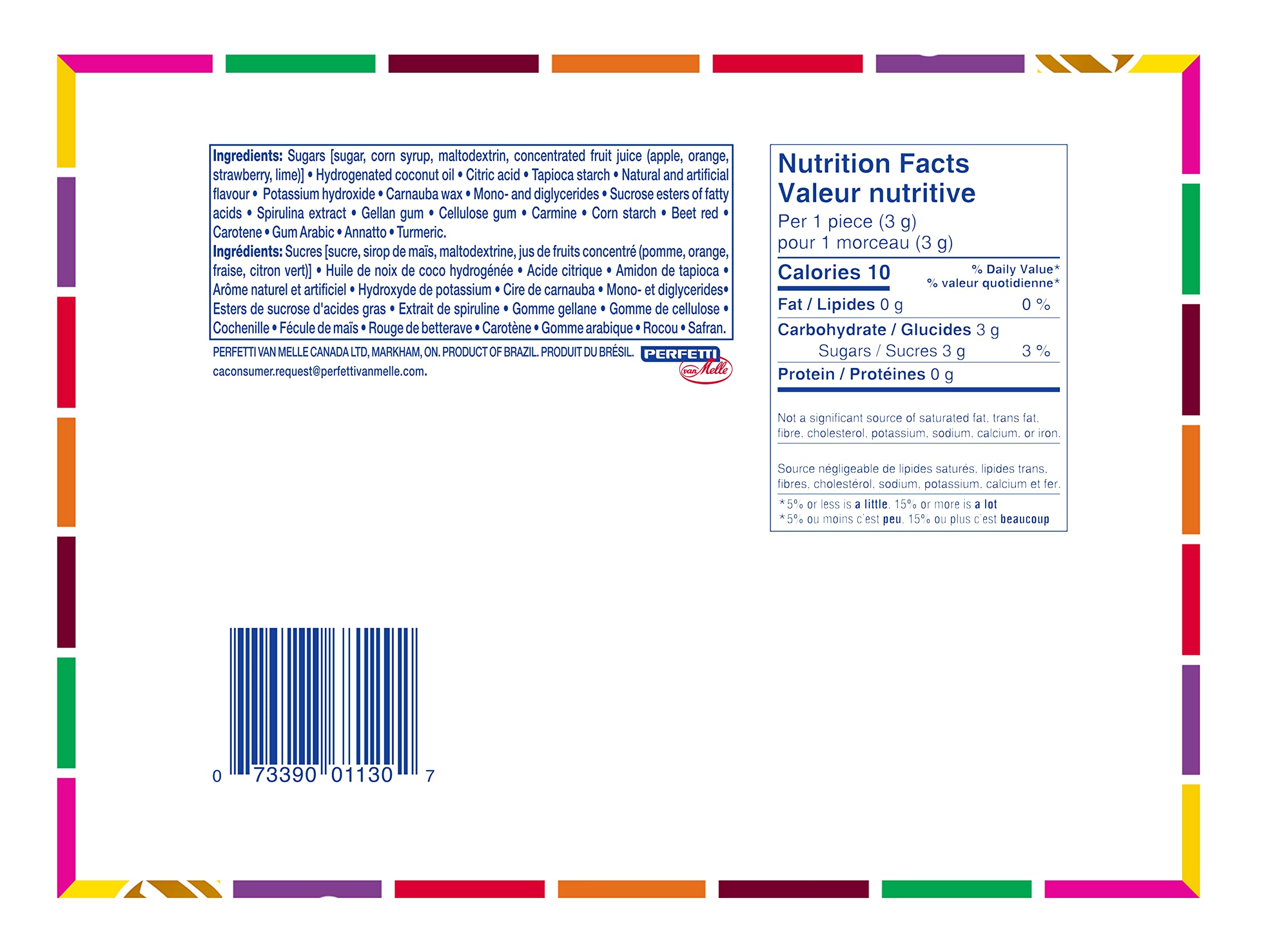 Mentos Chewy Mints, Rainbow - Pack of 40 Rolls (280 Pieces), 37g per roll