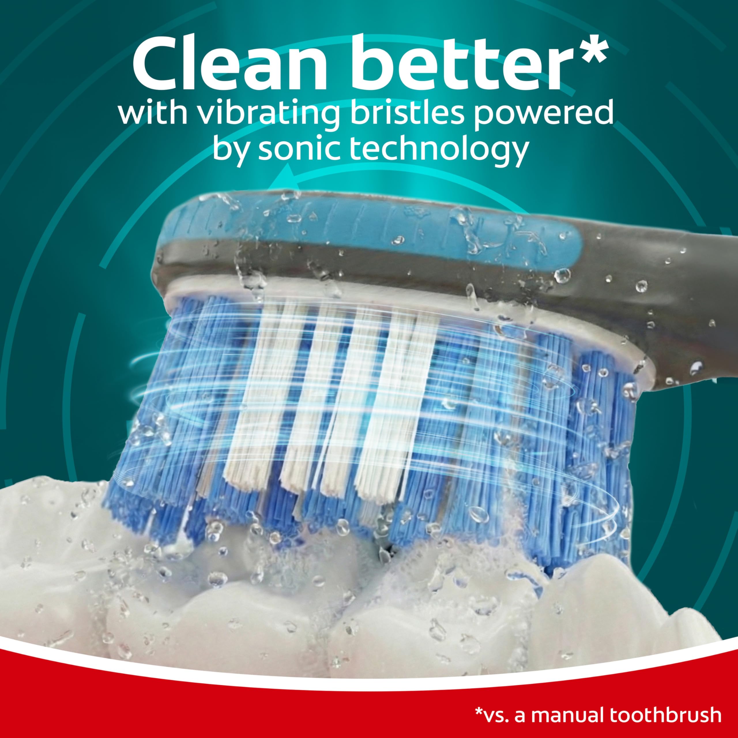 Colgate 360 Floss Tip Sonic Power Toothbrush, Soft, 2 Count