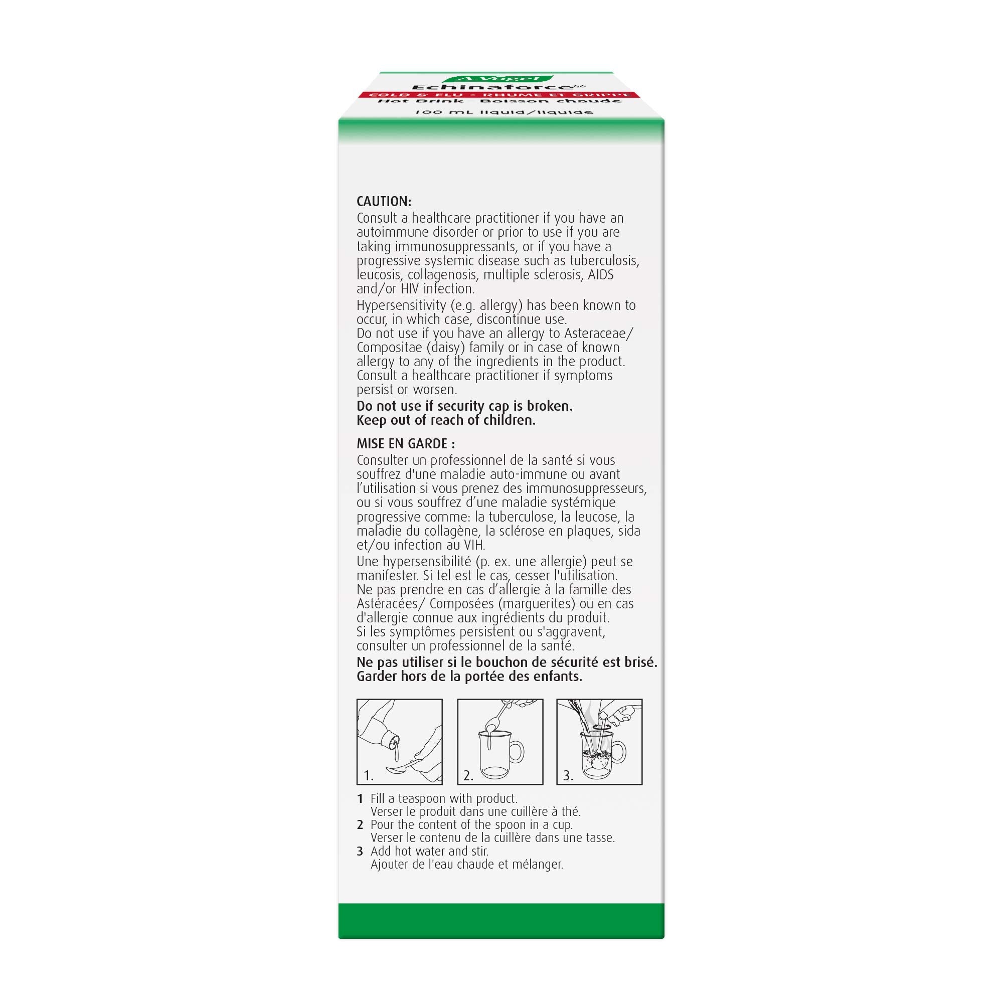 A.Vogel Echinaforce Extra Hot Drink with Elderberry and Echinacea - Extra-Strength Formula - Relieves Common Cold and Flu Symptoms - Immune booster - Children 2+ - 100 mL
