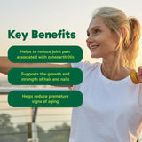 Organika Canadian-Made Marine Collagen Capsules - Salmon Collagen- Skin, Hair, and Nail Support - Premium Sourcing - 90 caps
