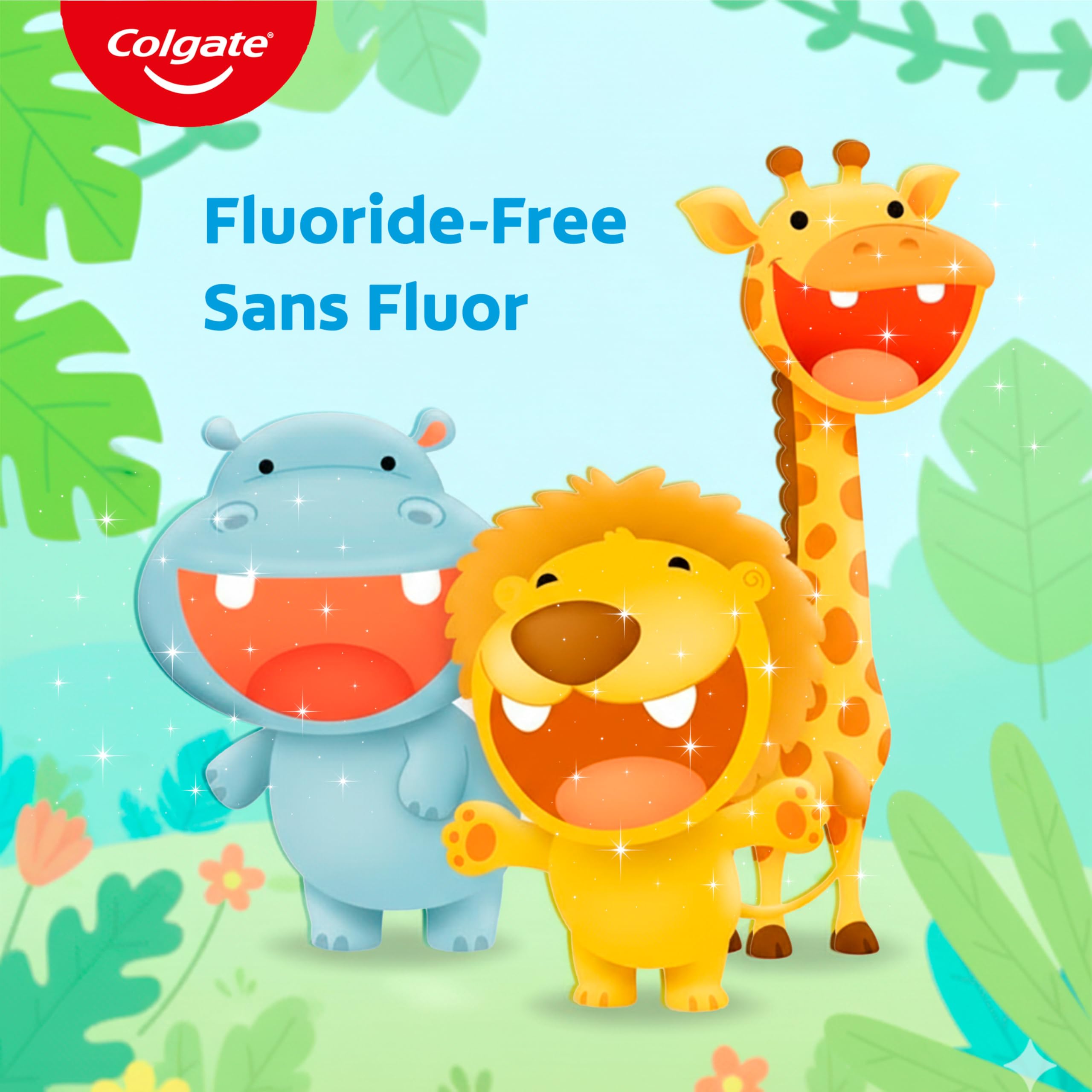 Colgate My First Infant and Toddler Training Toothpaste, Fluoride Free Baby Toothpaste, Ages 0-24 Months, Safe If Swallowed, Gently Cleans and Removes Plaque with Brushing, Mild Fruit Flavour, 40 mL