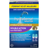 hydraSense Dual Action Eye Drops, For Dry Eyes, Preservative Free, Clinically Proven Dual Action Formula, Naturally Sourced Lubricant, With Phospholipids, 2 x 10 mL