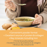 Organika Chicken Bone Broth Powder with Ginger- Free Range and Vegetarian Fed Chickens- Keto Friendly, High Protein and Mineral Content- 300g
