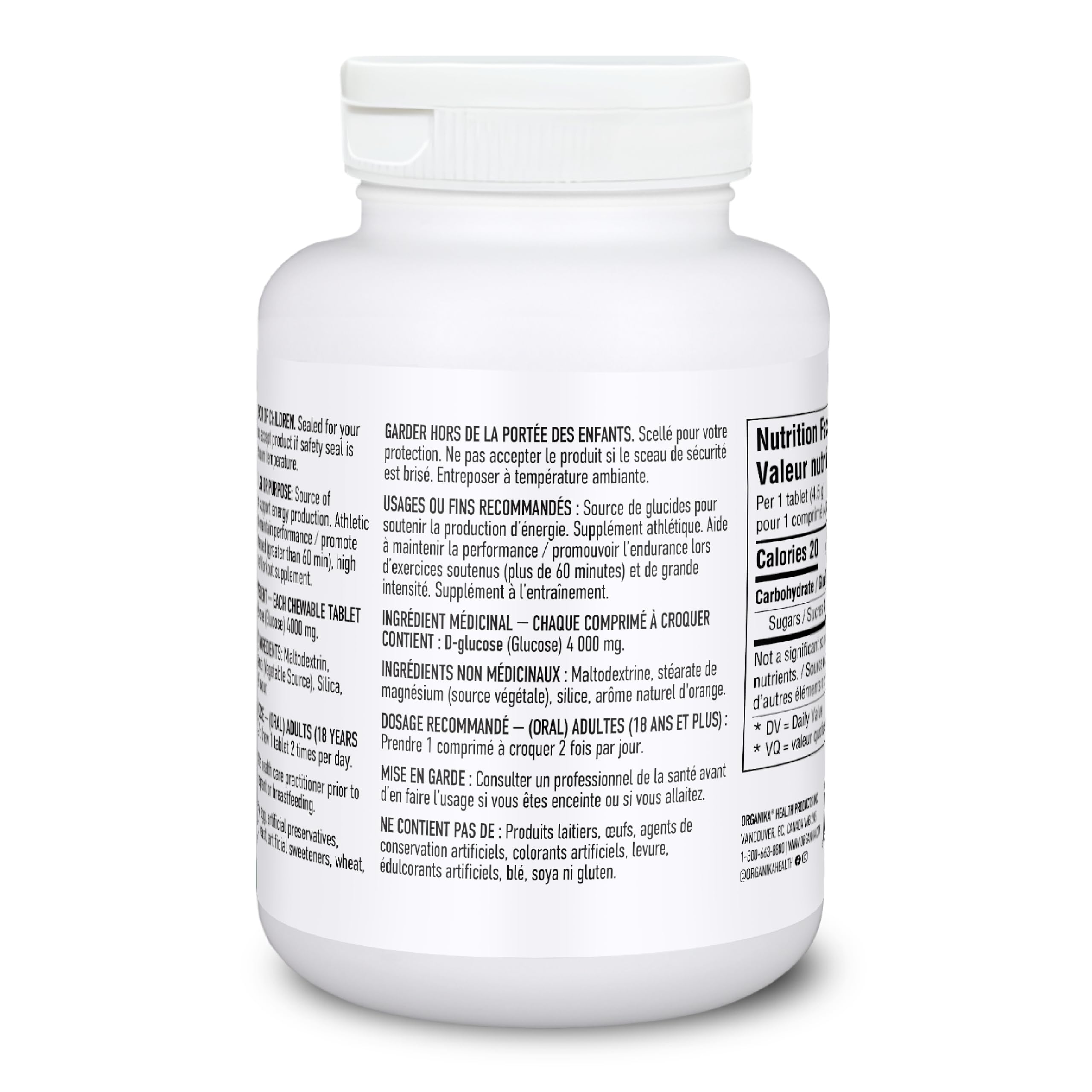 GlucoNOW FAST Glucose Chews, 4g Sugar, Orange Flavour - 50 chewable tablets
