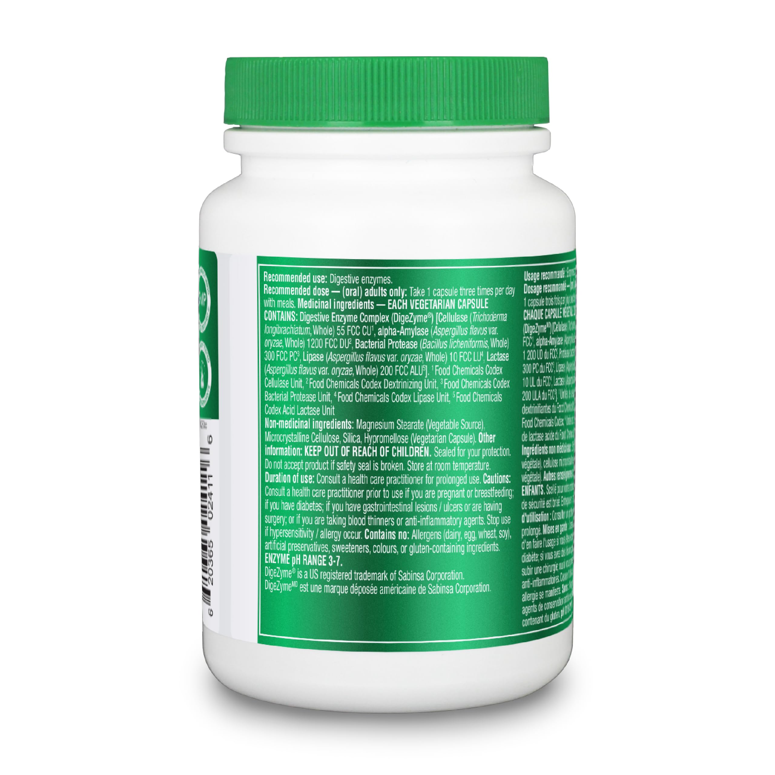 Organika Full Spectrum Plant Enzymes- Helps Break Down Carbs, Fat, Protein, Dairy- 120 vcaps