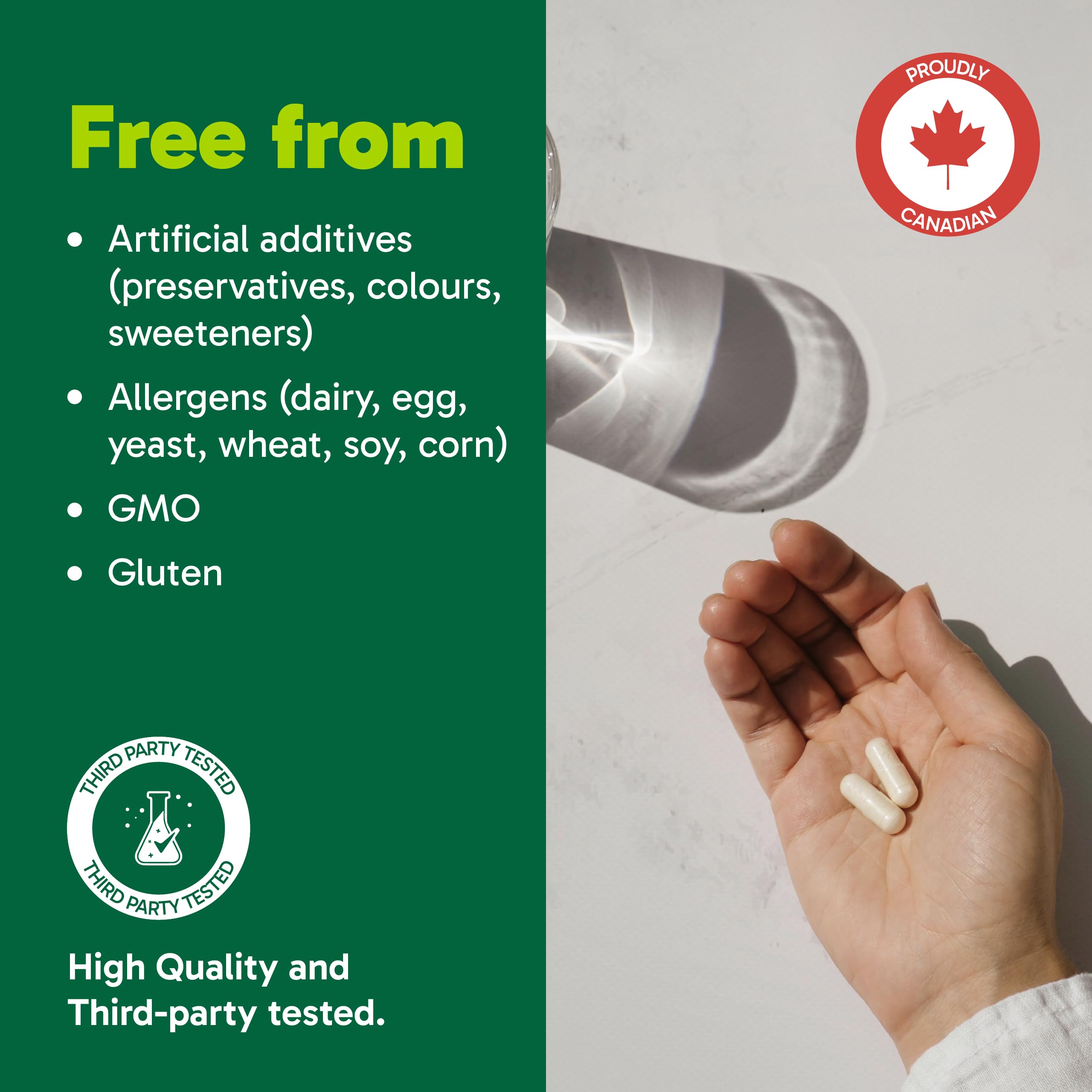 Organika Canadian-Made Hyaluronic Acid With Vitamin C 90 Vcaps