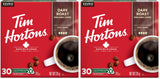 Tim Hortons Dark Roast Coffee, Single Serve Keurig K-Cup Pods, 30 Count (Pack of 2)