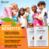 Orange Naturals - MagPop! Effervescent Magnesium Glycinate Drink Powder with Vitamin C, 35 Sachets 35-Day Supply - Electrolyte Balance, Support Sleep, Relaxation & Muscle Function, Bone & Teeth Health