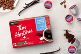 Tim Hortons French Vanilla Flavoured Coffee, RSingle Serve Keurig K-Cup Pods, Medium Roast, 12 Count