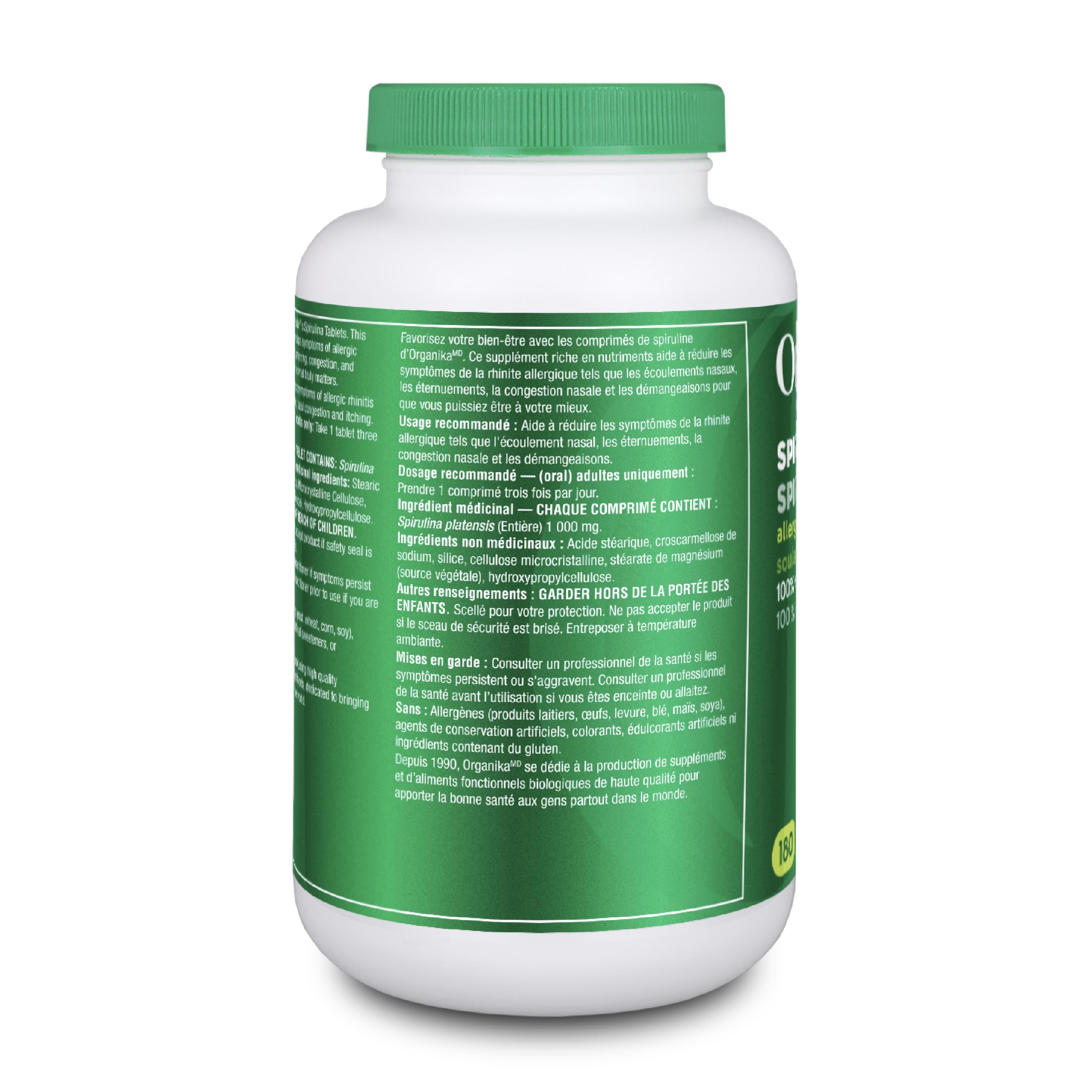 Organika Spirulina 180 Tabs
