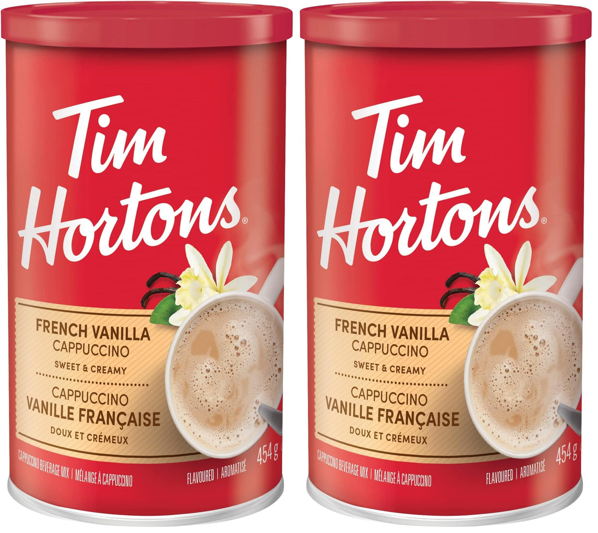 Tim Horton's Instant Cappuccino, French Vanilla, 454 grams (Pack of 2)