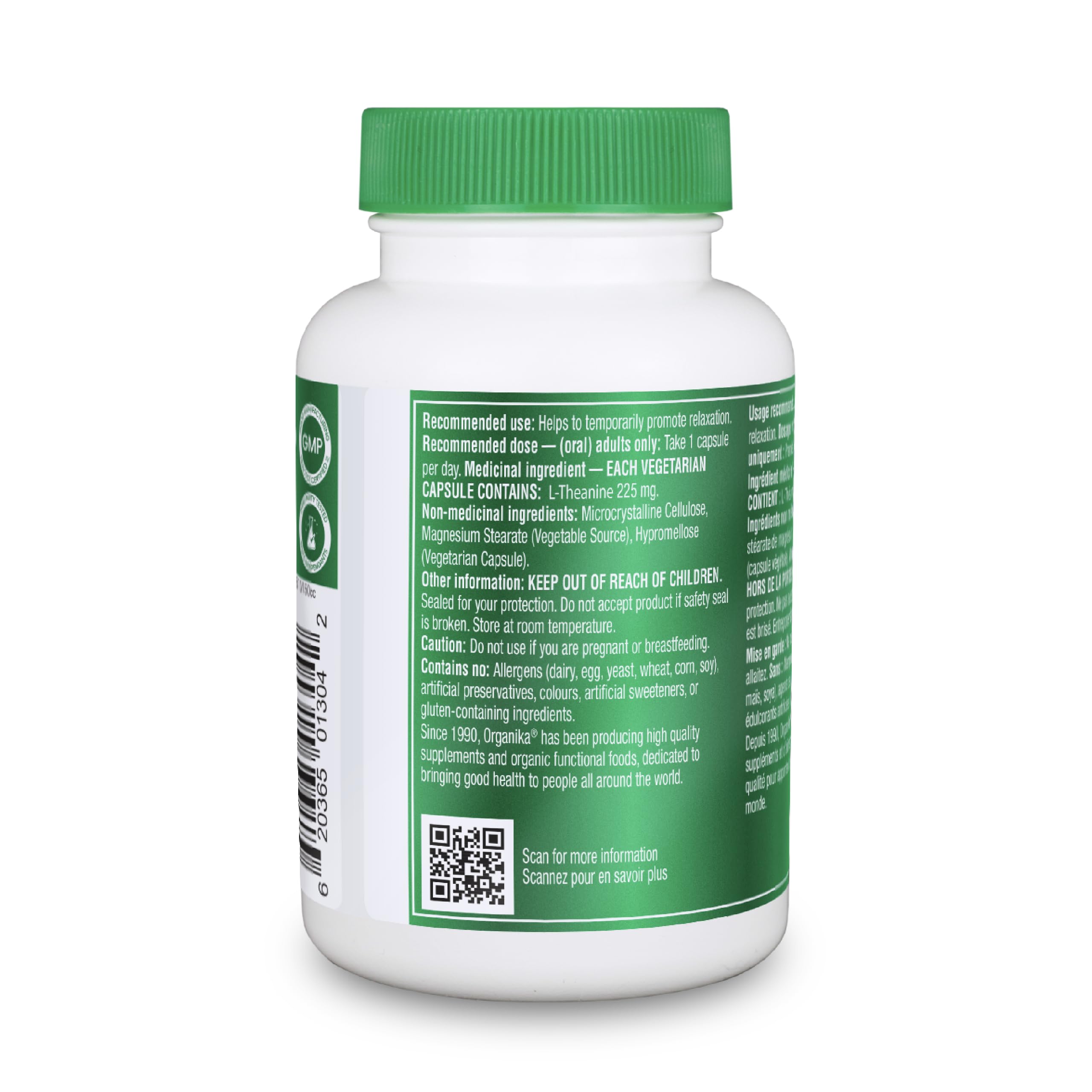 Organika L-Theanine 90 Vcaps