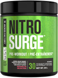 NITROSURGE Pre Workout Supplement - Endless Energy, Instant Strength Gains, Clear Focus, Intense Pumps - Nitric Oxide Booster & Preworkout Powder with Beta Alanine - 30 Servings, Watermelon