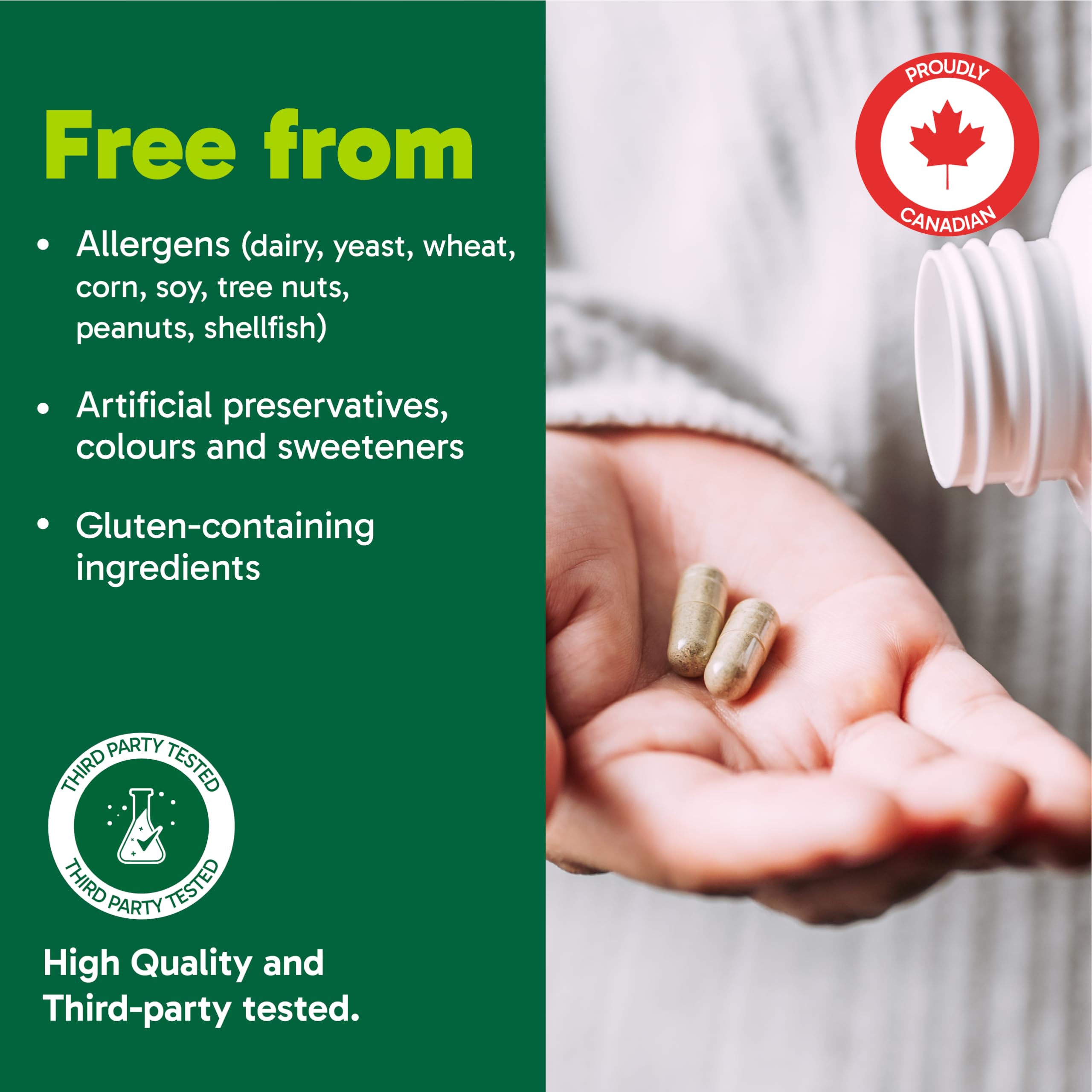 Organika Canadian-Made Vegetarian Collagen - Sourced From Natural Eggshell Membrane | For Healthier Skin, Hair, Nails and Joints - 60vcaps