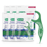 GUM Twisted Mint GUM Flosser 6 Bags X 90ct (540 Flossers)
